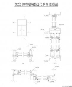 注膠隔熱系列SZZJ90隔熱推拉門(mén)系列
